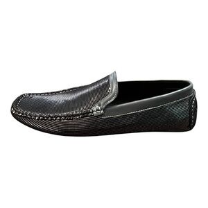 Madden‎ M-Subu Pewter Driving Style Loafers Black Metallic Shoes Men Size 10.5